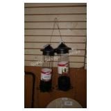 2 bird feeders
