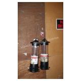 2 bird feeders