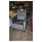 gray fabric accent chair
