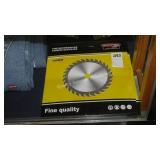 2 woodworking carbide saw blades (display)