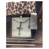 1 LOT STEEL NATION CROSS SS NECKLACE (DISPLAY)