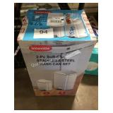 1 CTN 2PC SS TRASHCAN SET