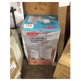 1 CTN 2PC SS TRASH CAN SET