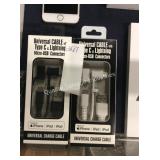 1 LOT UNIV CABLE TYPE C & LIGHTING MICRO USB