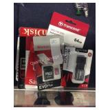 1 LOT ASST MEMORY CARDS/USB (DISPLAY)