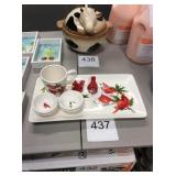 1 LOT CARDINAL SERVING SET