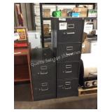 1 LOT 2 METAL FILE CABINETS