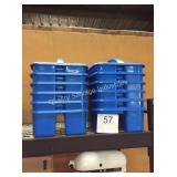1 LOT 12 BLUE PLASTIC CADDIES
