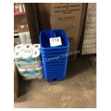 1 LOT 12 BLUE PLASTIC CADDIES