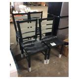 1 LOT 4 METAL CHAIRS