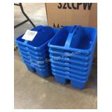 1 LOT 13 PLASTIC BLUE CADDIES