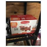 1 CTN RUBBERMAID 38PC STORAGE SET