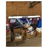 1 CTN PHILLIPS 55" 4K TV (SCREEN DAMAGED)