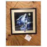 1 LOT WOLF 3D WALL ART