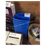 1 LOT 12 BLUE PLASTIC  CADDIES