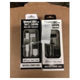 1 LOT 6 UNIVERSAL CABLE W/ USB CONNECTORS