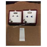 1 LOT 2 MICKEY BIRTHSTONE EARRINGS (DISPLAY)
