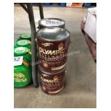 1 LOT (4) 1 GAL OLYMPIC RED PAINT