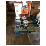 1 LOT (4) 1 GAL OLYMPIC BROWN PAINT