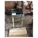 1 LOT GLASS SIDE TABLE