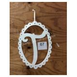 1 LOT WOOD LETTER T