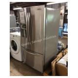 1 LOT KITCHEN AID SS SXS W/ FREEZER ON BOTTOM