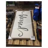 1 LOT BLESSED WALL ART