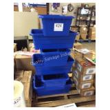1 LOT 6 STACKABLE ORGANIZER BINS