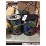 1 LOT 3 SOLAR GLASS LANTERNS