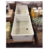 1 LOT 2 PORCELAIN SINKS