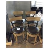 1 LOT 4 DECORATIVE BAR STOOLS