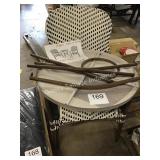 1 LOT 3 PC BISTRO SET (TABLE MISSING HARDWARE)