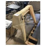 1 LOT 2 WOOD SAW HORSES