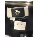 1 LOT LIA SOPHIA RING AND EARRING SIZE 6