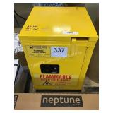 1 LOT YELLOW SAFETY CABINET (KEY IN OFFICE)