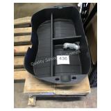 1 LOT 2 BLACK PLASTIC CONTAINERS