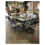 1 LOT 7PC PATIO DINING TABLE & CHAIRS