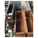 1 LOT 4 WOODEN PLANT BOXES