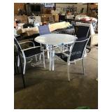 1 LOT 5PC PATIO TABLE & CHAIRS