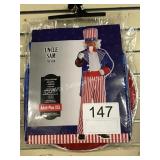 1 LOT UNCLE SAM 2XL ADULT COSTUME