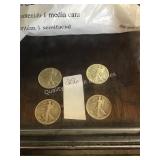 1 LOT ASST WALKING LIBERTY HALF DOLLARS (DISPLAY)