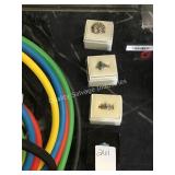 1 LOT 4 STERLING SILVER RINGS (DISPLAY)