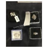1 LOT 4 STERLING SILVER RINGS (DISPLAY)