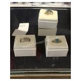 1 LOT 3 STERLING SILVER RINGS (DISPLAY)