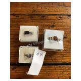 1 LOT 3 STERLING SILVER RINGS (DISPLAY)