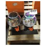 1 LOT 2 HAUNTED FISH BOWLS DECORATION