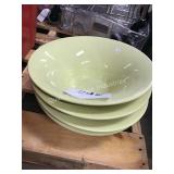 1 LOT (4) YELLOW CRACKLE BOWLS