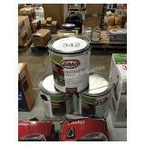 1 LOT (3) 1 GALLONS RED WOOD STAIN