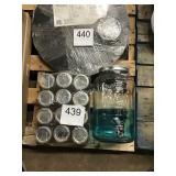 1 LOT GLASS JARS & DISPENSERS