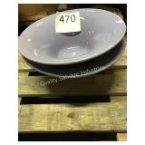 1 LOT (2) PURPLE CRACKLE BOWLS